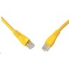 Solarix - patch kabel CAT5E UTP PVC 1m žlutý snag-proof