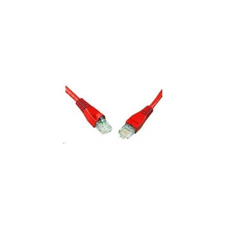 Solarix - patch kabel CAT5E UTP PVC 3m červený snag-proof
