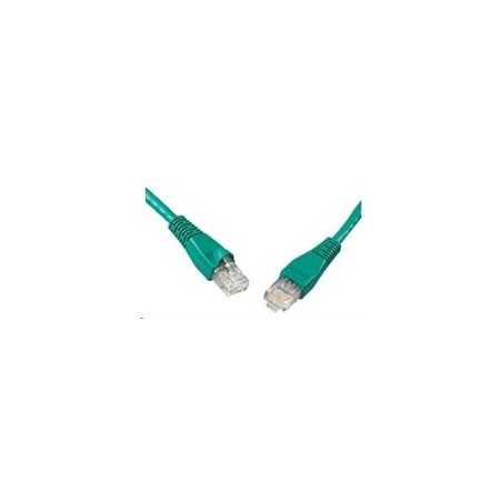 Solarix - patch kabel CAT5E UTP PVC 3m zelený snag-proof