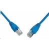 Solarix - patch kabel CAT6 SFTP PVC 0,5m modrý snag-proof
