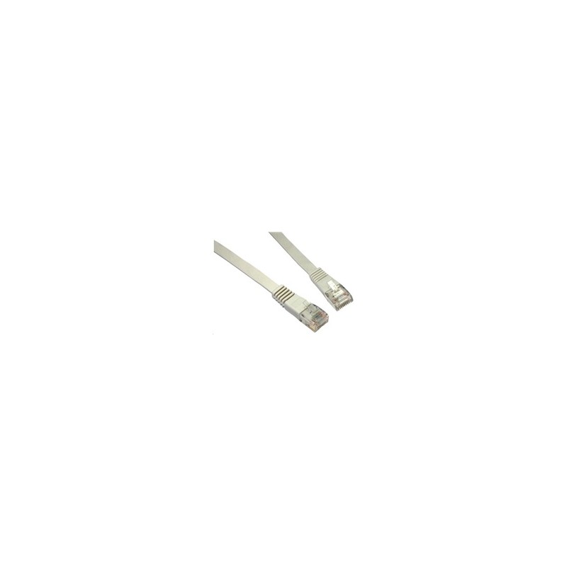 Solarix - patch kabel plochý CAT5E UTP LSOH 3m šedý
