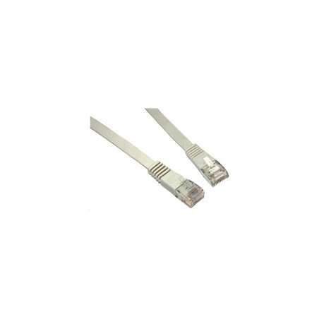 Solarix - patch kabel plochý CAT5E UTP LSOH 3m šedý