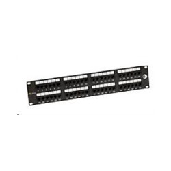 Solarix - 19" Patch panel 48 x RJ45 CAT6 UTP černý