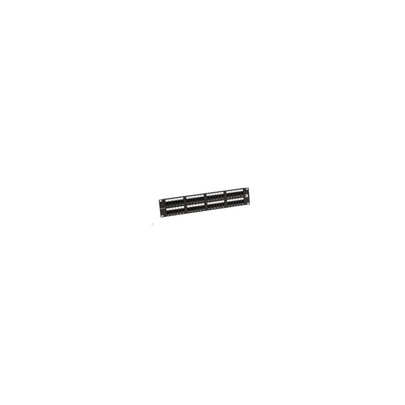 Solarix - 19" Patch panel 48 x RJ45 CAT6 UTP černý
