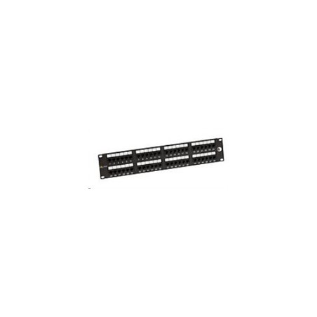 Solarix - 19" Patch panel 48 x RJ45 CAT6 UTP černý