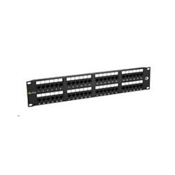 Solarix - 19" Patch panel 48 x RJ45 CAT5E UTP černý
