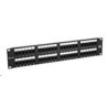 Solarix - 19" Patch panel 48 x RJ45 CAT5E UTP černý