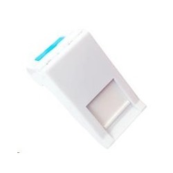Solarix - modul French style 22,5 x 45mm pro 1 keystone úhlový bílý