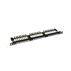 Solarix - 19" patch pan. 24xRJ45 CAT6 UTP černý 0,5U