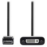 Nedis CCGP37250BK02 - DisplayPort – DVI Kabel | DisplayPort Zástrčka - DVI-D 24+1-Pin Zásuvka | 0,2 m | Černá barva