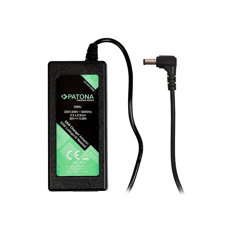 PATONA napájecí adaptér k ntb/ 20V/3,25A 65W/ konektor 5,5x2,5mm/ FUJITSU-SIEMENS PREMIUM/ délka kabelu 2,5 m