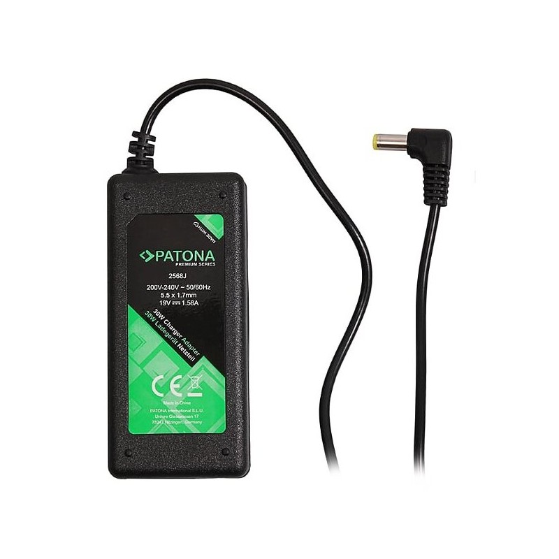 PATONA napájecí adaptér k ntb/ 19V/1,58A 30W/ konektor 5,5x1,7mm/ ACER ASPIRE ONE PREMIUM/ délka kabelu 2,5 m