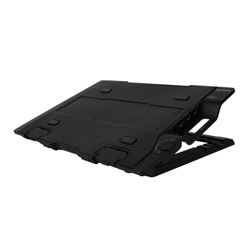 Zalman chladič notebooku ZM-NS2000 / pro notebooky do 17" / naklápěcí / USB Hub / USB / černý