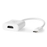 NEDIS redukční kabel s adaptérem/ USB-C zástrčka – HDMI zásuvka/ bílý/ plastový sáček/ 20cm