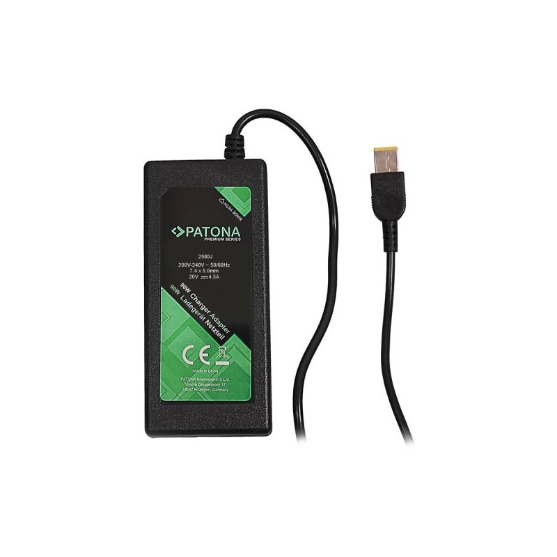 PATONA napájecí adaptér k ntb/ 20V/4,5A 90W/ Slim tip IBM/LENOVO PREMIUM/ délka kabelu 2,5 m