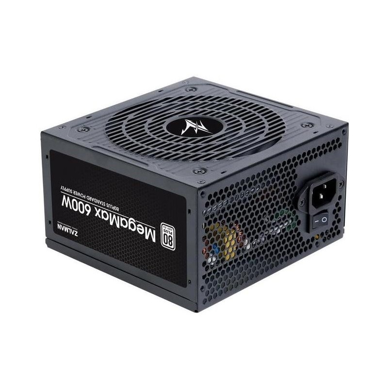 Zdroj Zalman ZM600-TXII MegaMax 600W, 80 PLUS Standard 230V EU, ATX12V 2.3, aPFC 98%, 12cm fan, ErP