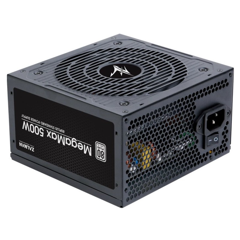 Zdroj Zalman ZM500-TXII MegaMax 500W, 80 PLUS Standard 230V EU, ATX12V 2.3, aPFC 98%, 12cm fan, ErP