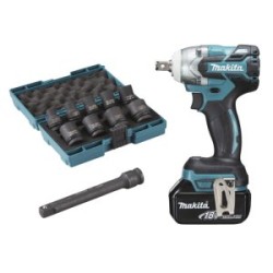 Makita Aku rázový utahovák s příslušenstvím Li-ion LXT 18V/3,0Ah