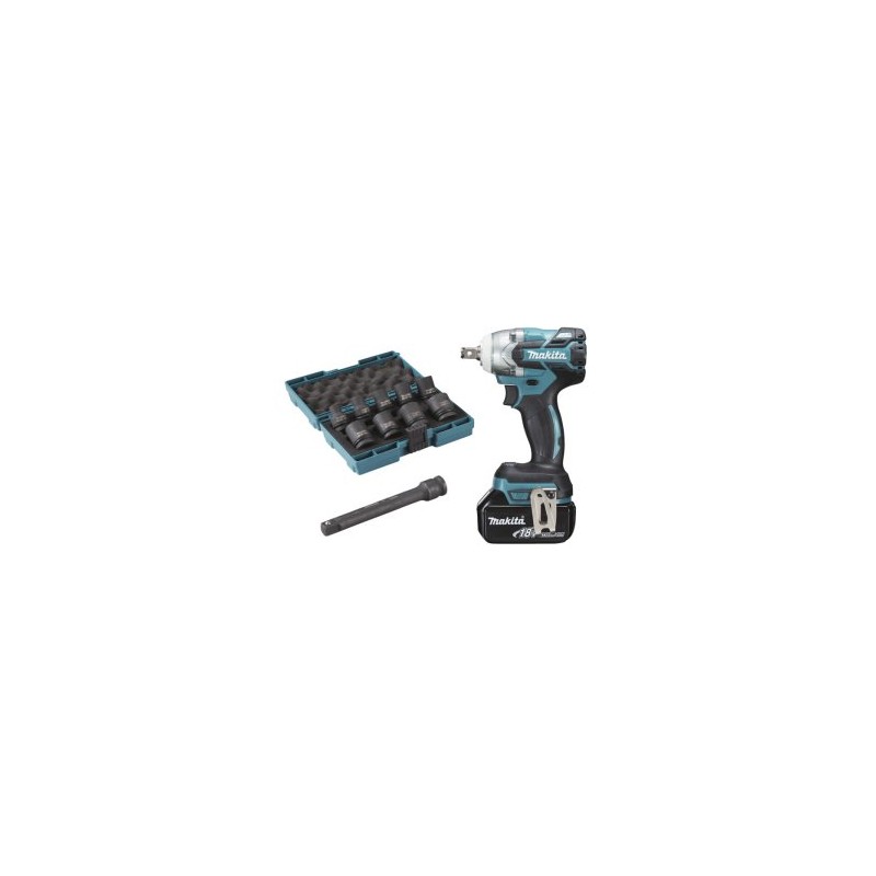 Makita Aku rázový utahovák s příslušenstvím Li-ion LXT 18V/3,0Ah