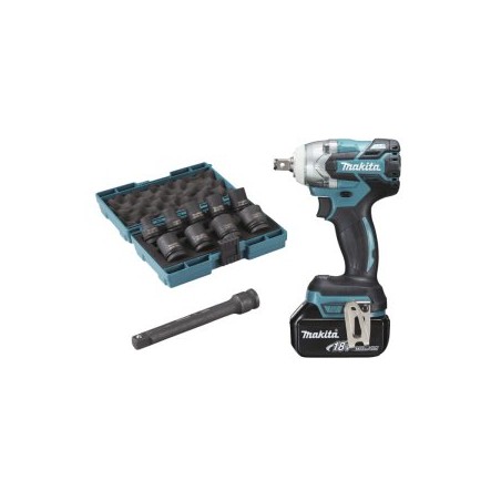 Makita Aku rázový utahovák s příslušenstvím Li-ion LXT 18V/3,0Ah