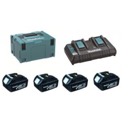 Makita sada Li-ion LXT 18V 4xBL1830B +dvojnabíječka DC18RD + Makpac