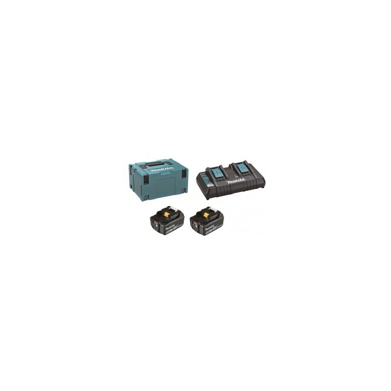 Makita sada Li-ion LXT 18V 2xBL1850B + dvojnabíječka DC18RD + Makpac