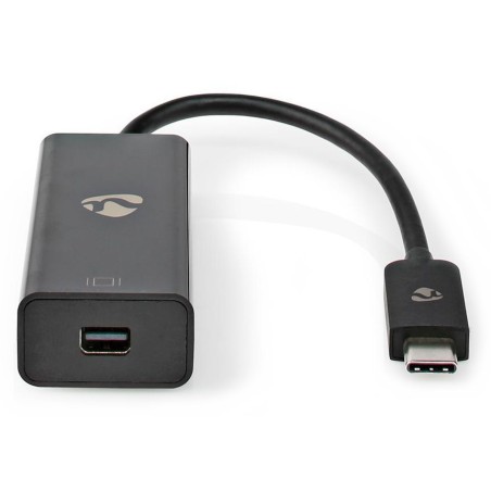 NEDIS kabelový adaptér USB 3.2 Gen 1/ USB-C zástrčka - Mini DisplayPort zásuvka/ kulatý/ černý/ 20cm