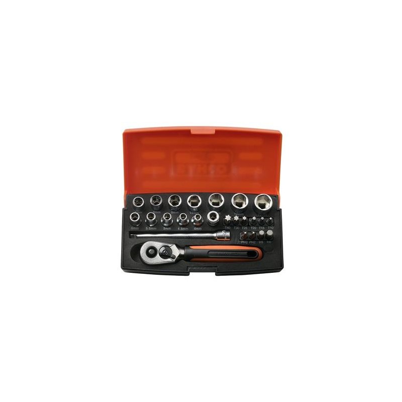 Bahco, 1/4" sada nástrčných klíčů, SL26