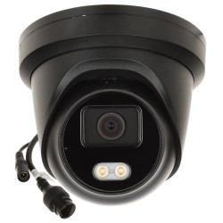 Hikvision 4MPix IP Turret ColorVu AcuSense kamera LED 30m, WDR 130dB, Mikrofon, černá