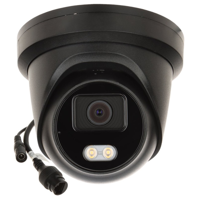 Hikvision 4MPix IP Turret ColorVu AcuSense kamera LED 30m, WDR 130dB, Mikrofon, černá