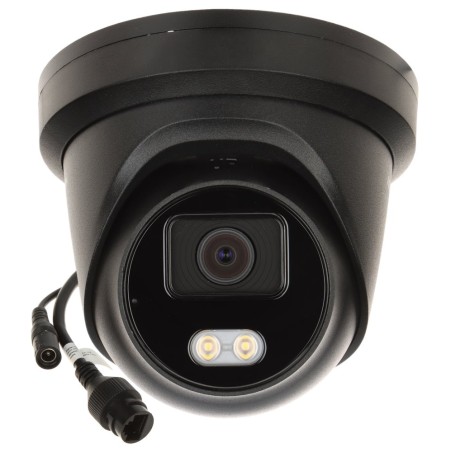 Hikvision 4MPix IP Turret ColorVu AcuSense kamera LED 30m, WDR 130dB, Mikrofon, černá