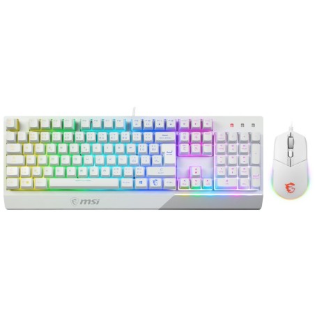 MSI herní set klávesnice s myší VIGOR GK30 COMBO WHITE/ drátový/ bílý/ RGB podsvícení/ USB/ CZ+SK layout