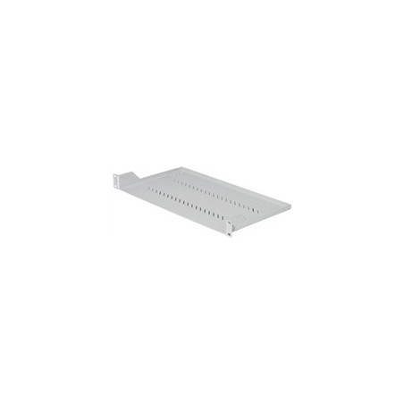 TRITON Police s perforací 19", 1U/450mm, nosnost 150kg, šedá