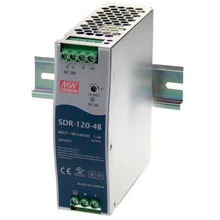 MEAN WELL SDR-120-48 Spínaný zdroj na DIN lištu, 120W, 48V