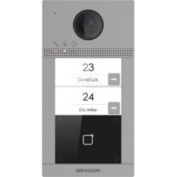 Hikvision IP dveřní interkom, 2-tlačítkový, čtečka karet, 2MPx kamera, WiFi DSKV8213WME1(B)SURFACE