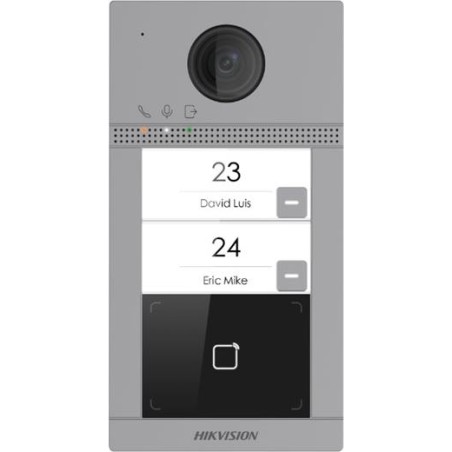 Hikvision IP dveřní interkom, 2-tlačítkový, čtečka karet, 2MPx kamera, WiFi DSKV8213WME1(B)SURFACE