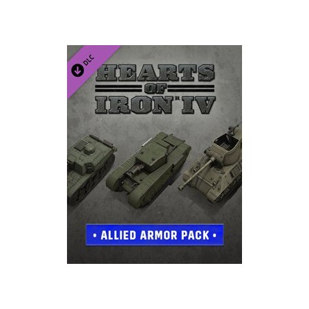 Hearts of Iron IV Allied Armor Pack – herní rozšíření pro PC (elektronická licence)