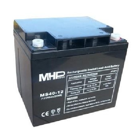 MHPower MS40-12 olověný akumulátor AGM 12V/40Ah, Terminál T1 - M6