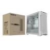 GIGABYTE case GB-C102GI, Mid Tower, 2x USB3.0, Průhledná bočnice, 2x 120mm Fan, bílá