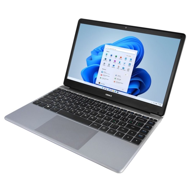 UMAX VisionBook 14Wj/Celeron N4500/4 GB/128 GB EMMC/M.2 SSD SATA slot/14,1" IPS Full HD/W11Pro/Šedý
