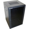 XtendLan 32U/600x800 stojanový, černý, skleněné dveře, plná záda