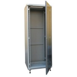 XtendLan 42U/600x800 stojanový, šedý, skleněné dveře, plná záda