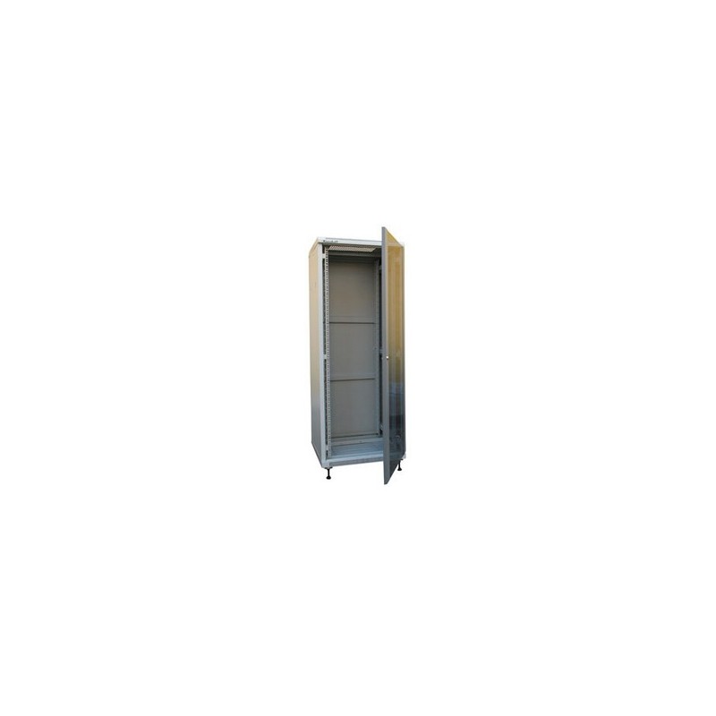 XtendLan 42U/600x800 stojanový, šedý, skleněné dveře, plná záda