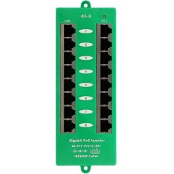 MaxLink Gigabitový 8-portový PoE panel, 802.3af/at