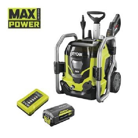 Ryobi, RPW36X120HI40, 36V bezuhlíkový vysokotlaký čistič