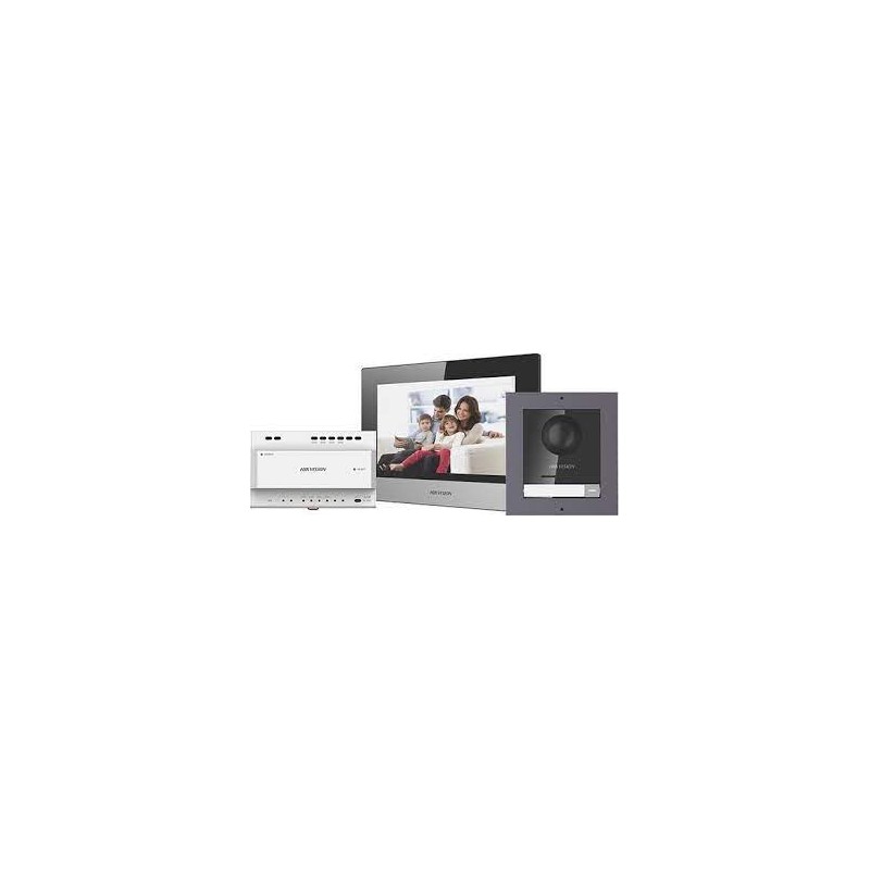 Hikvision kit videotelefonu, 2-drát, bytový monitor + dveřní stanice + napájecí zdroj DSKIS702