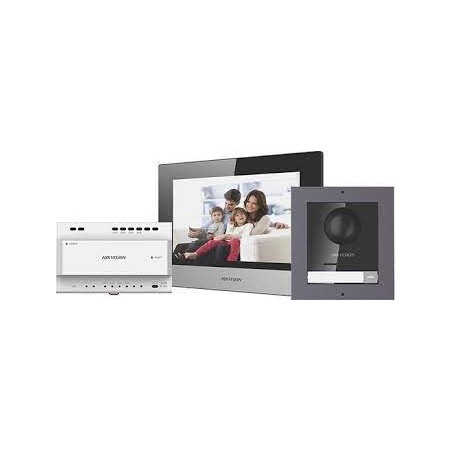 Hikvision kit videotelefonu, 2-drát, bytový monitor + dveřní stanice + napájecí zdroj DSKIS702