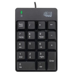 Adesso AKB-601UB/ drátová numerická klávesnice/ odolná proti polití tekutinou/ USB/ černá