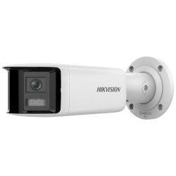 Hikvision 4MPix IP ColorVu AcuSense panoramatická kamera LED 40m, WDR 130dB, Audio, Alarm, Mikrofon, blikač