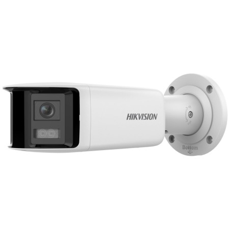 Hikvision 4MPix IP ColorVu AcuSense panoramatická kamera LED 40m, WDR 130dB, Audio, Alarm, Mikrofon, blikač